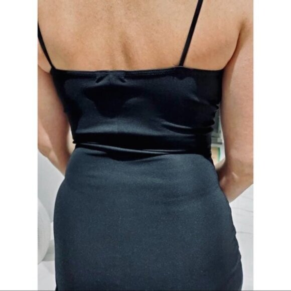 LE CHATEAU Black Ruffle Dress-Size Small - Picture 12 of 13